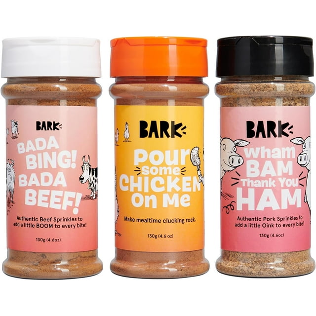 Dry Dog Food Toppers Variety 3 Pack Ham, Beef & Chicken Protein