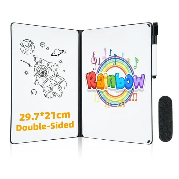 Dry Double Sided Dry Erase Boards A5 Whiteboard Portable Writing Board With Marker & Foam Eraser For Students Home School Education Office Meeting