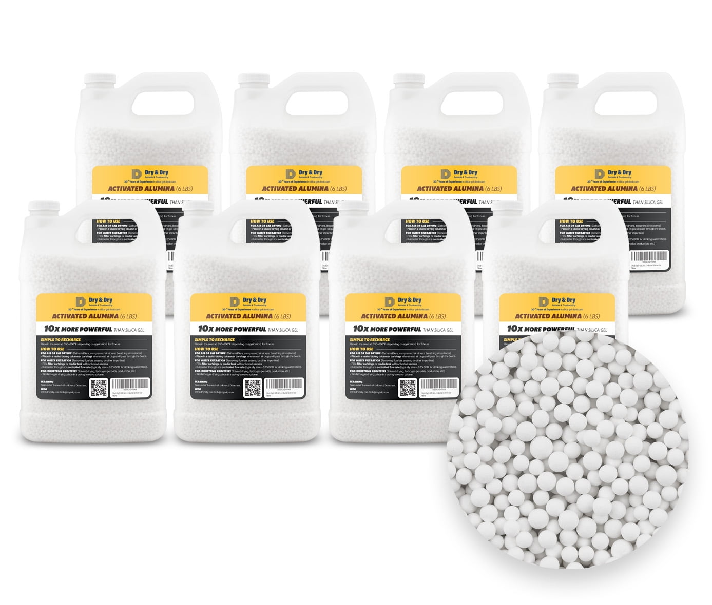 Dry & Dry [48 LBS] Activated Alumina Desiccant Beads | High-Capacity ...