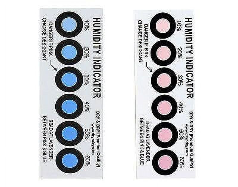 "Dry & Dry" Premium Humidity Indicator Cards(10-60%) - Reusable(100 Cards)