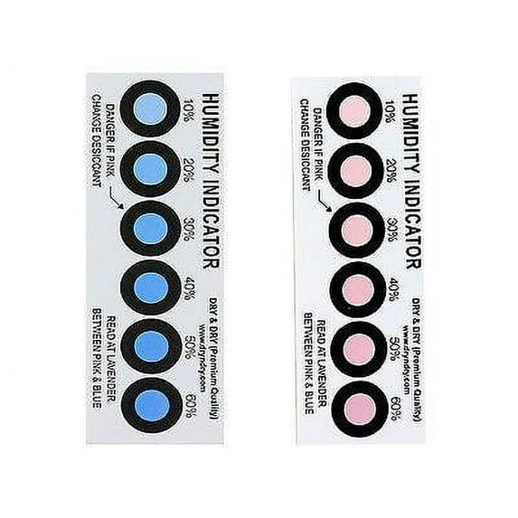 "Dry & Dry" Premium Humidity Indicator Cards(10-60%) - Reusable(50 Cards)