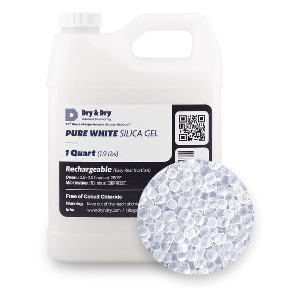 Dry & Dry Rechargeable White Silica gel Beads 3D Printer Desiccant 1.9 lbs