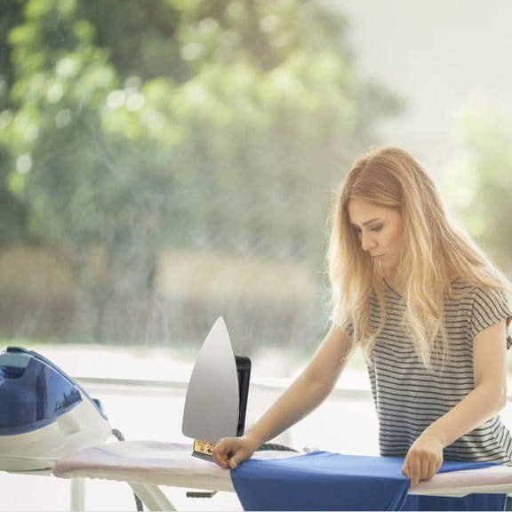 Dry Electric Iron - No Steam Needed, Fast Wrinkle Removal, Pointed Bottom Plate, 6-Speed Temp Control, Lightweight Fashionable, Safe for All Fabrics (Multicolor)