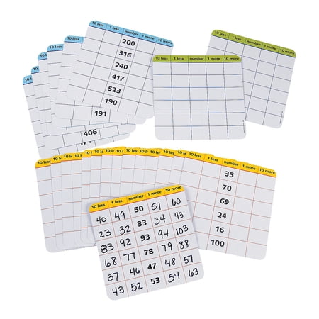Dry Erase 10 More 10 Less Cards - Educational - 24 Pieces
