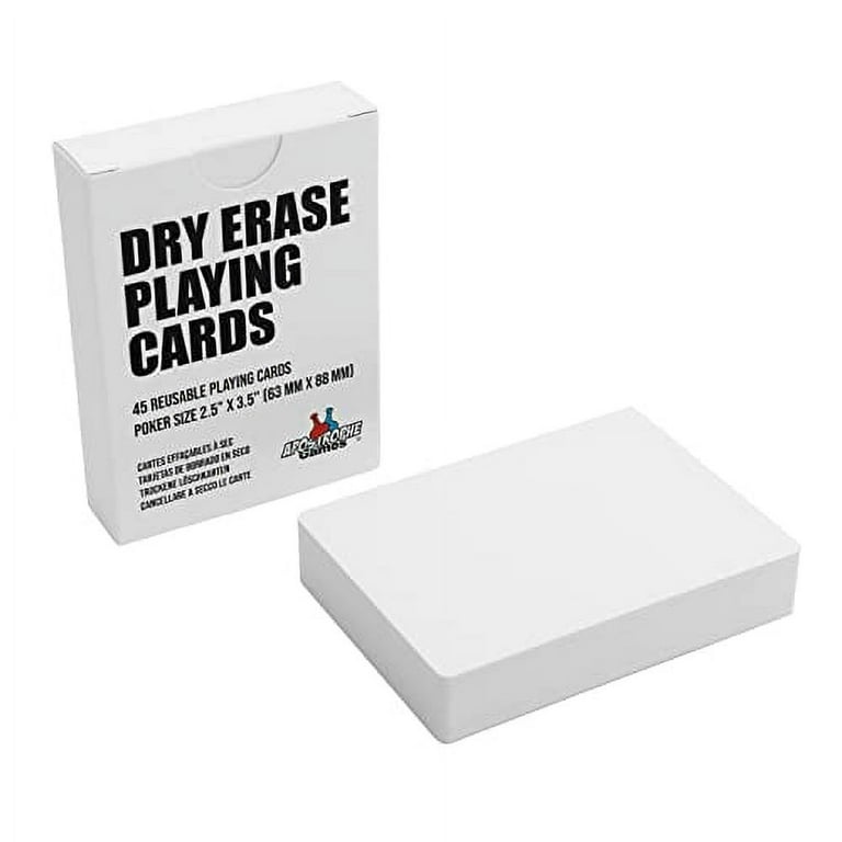 Blank Playing Cards (Poker Size & Aqueous Finish) 2.5 inch x 3.5 inch, 180 Blank Cards, Flash Cards, Board Game Cards