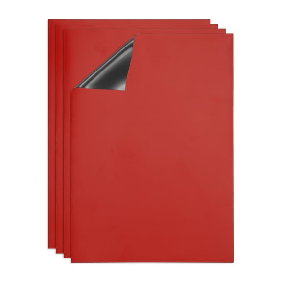 Dry Erase Board, A4 4 Pack Fridge Calendar Board Magnets Whiteboard, Red