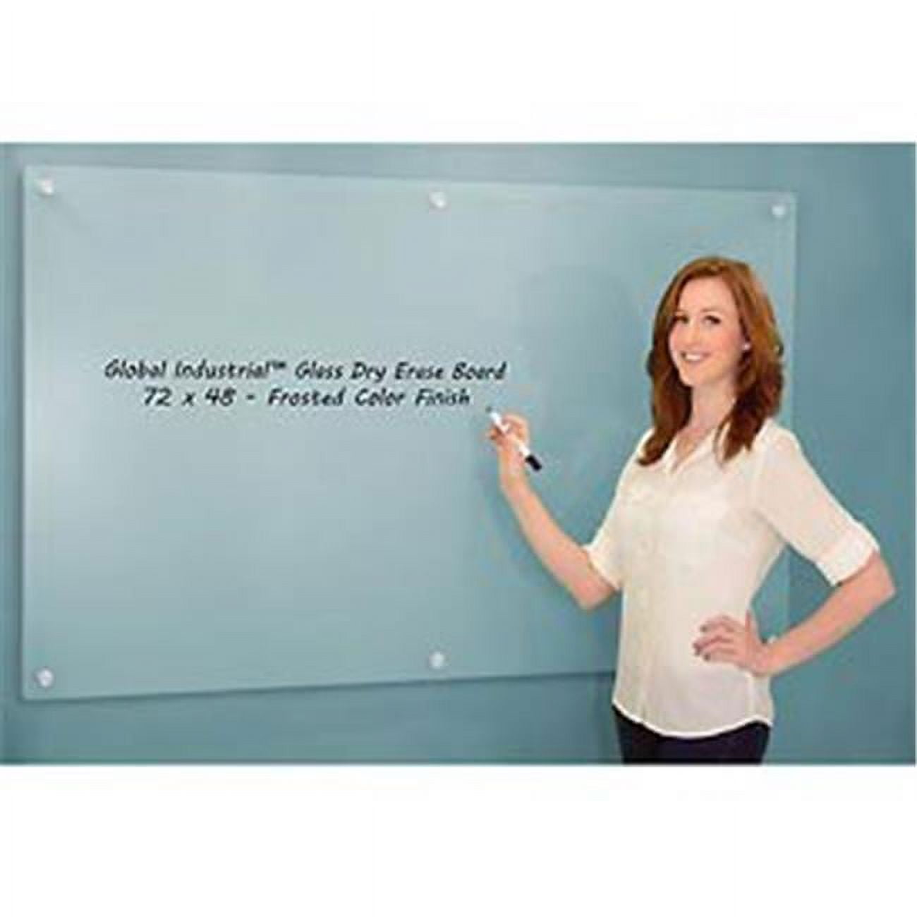 Vergo 4' x 3' Frosted White Glass Whiteboard