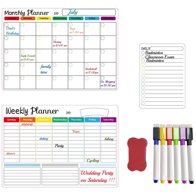Dry Erase Board Refrigerator Calendar Dry Erase Calendar Kit