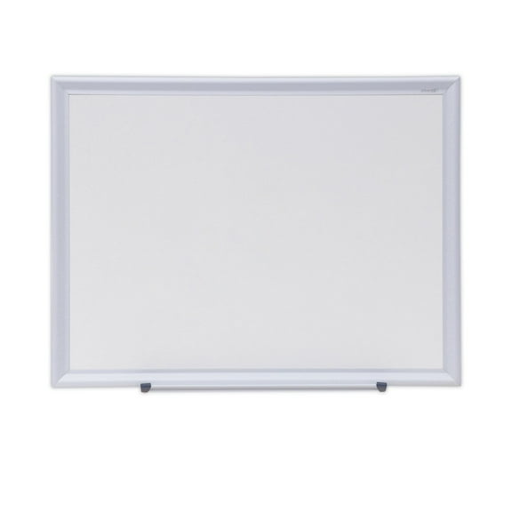 Universal Deluxe Melamine Dry Erase Board 24 x 18 Silver Aluminum Frame UNV44618