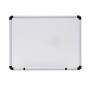 Universal Dry Erase Board, Melamine, 24 X 18, White, Black/gray, Aluminum/plastic Frame