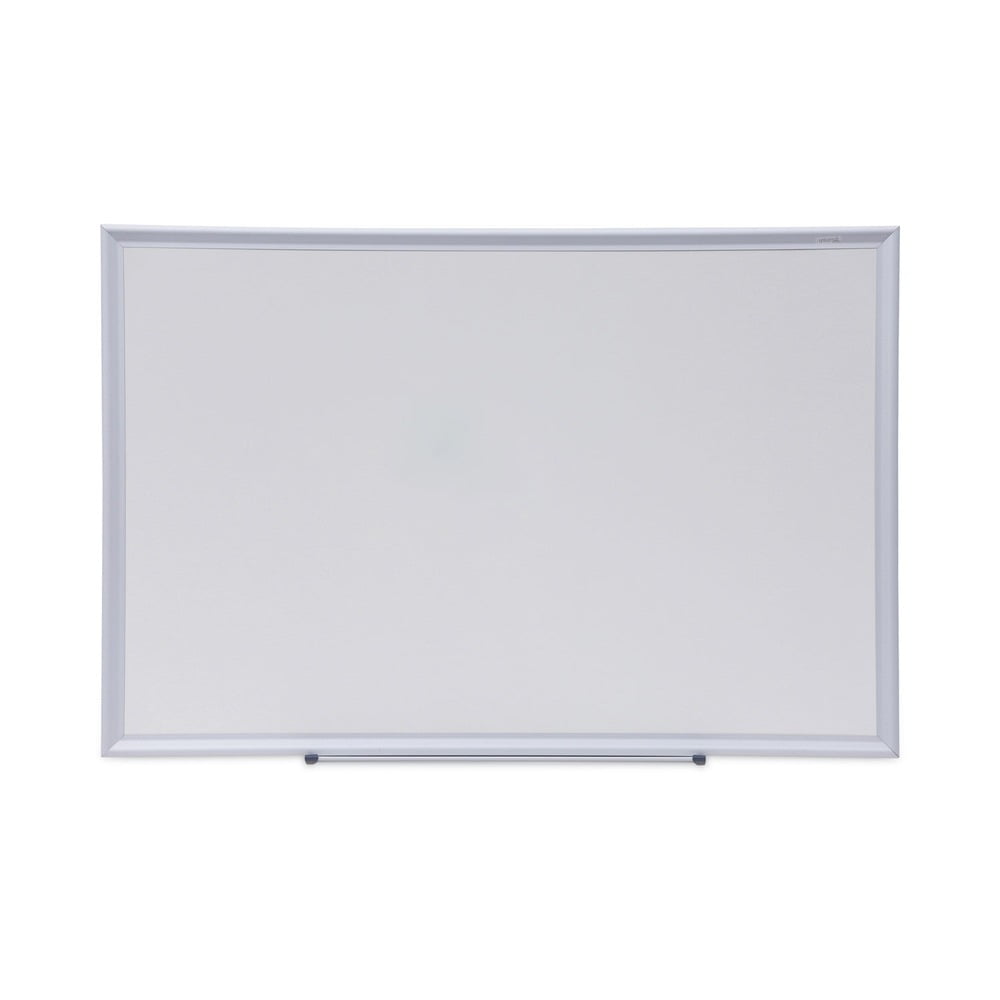 Universal Dry Erase Board, Melamine, 36 x 24, Aluminum Frame -UNV44624