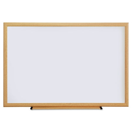 Dry Erase Board, Melamine, 36 x 24, Oak Frame