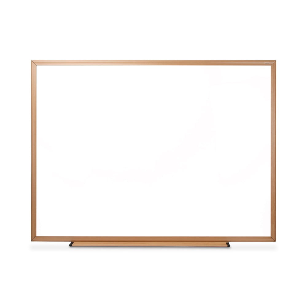 Ultra-Durable Melamine Dry Erase Board with Oak Frame, 48 x 36