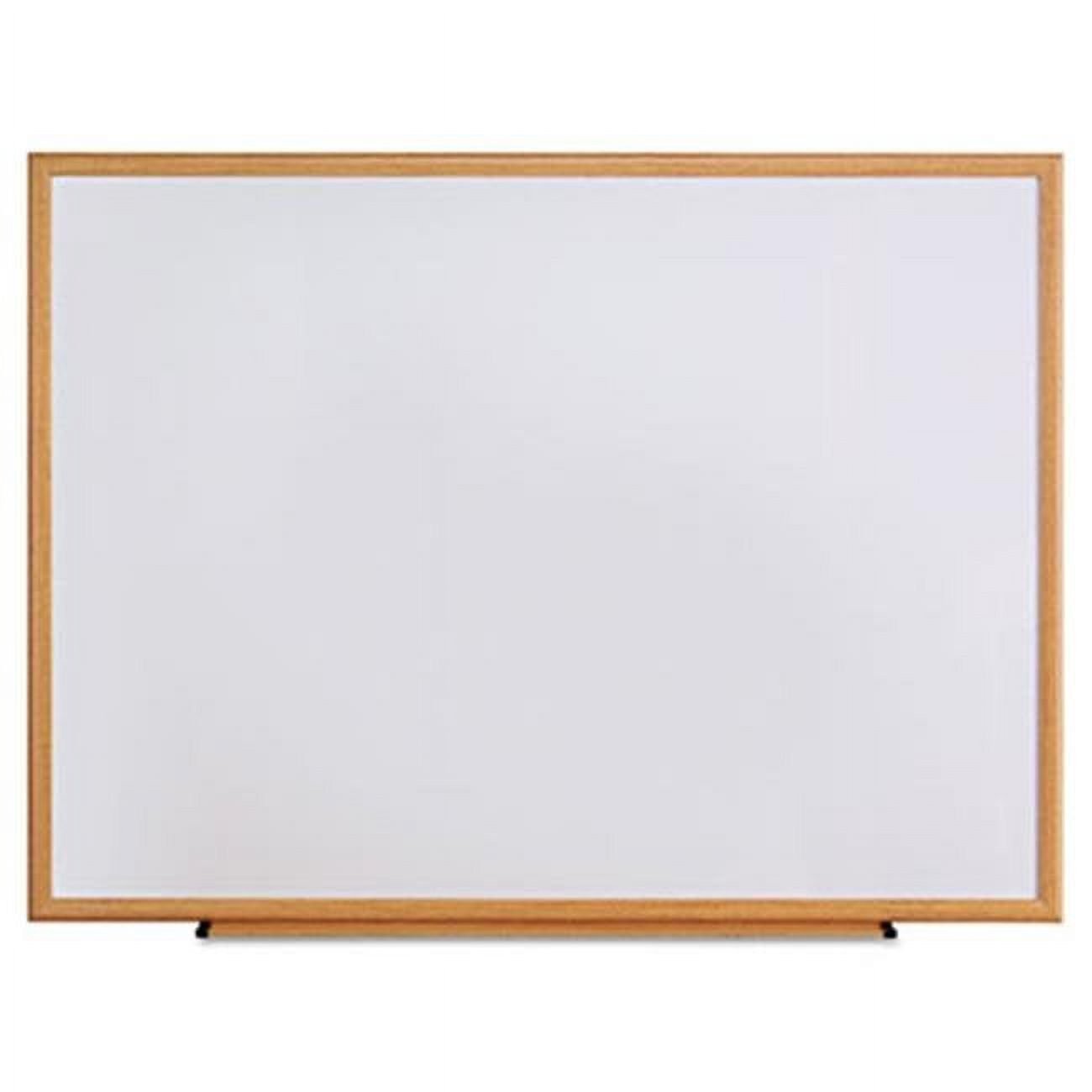 Dry Erase Board, Melamine, 48 x 36, Oak Frame