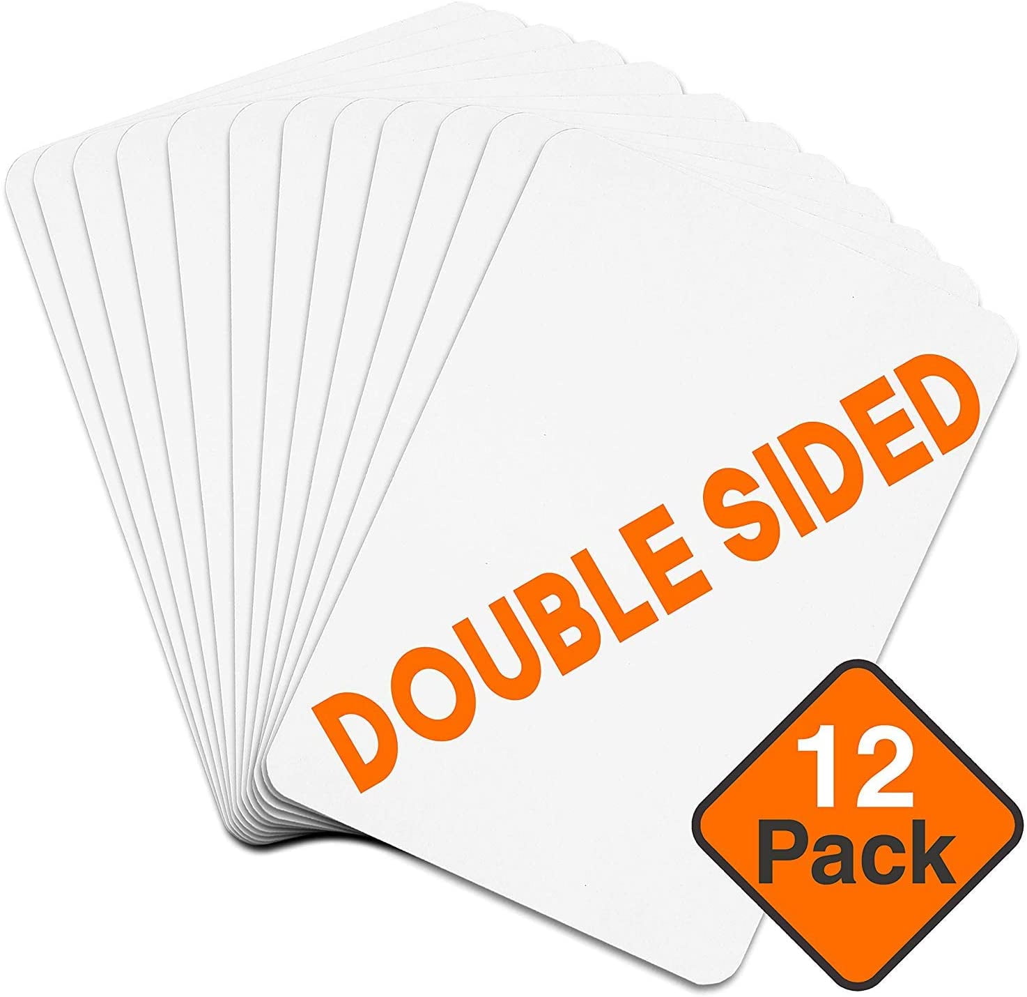Double Sided Dry Erase Small White Board for Desk (Pack of 12) - 9x12 Inch  Small Dry