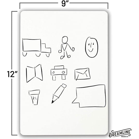 Dry Erase Boards [60pc Double Sided] Lapboards with ClearWipe Coating! Small White Boards - 9" x 12" Mini White Boards for Students, Classroom Teacher Supplies