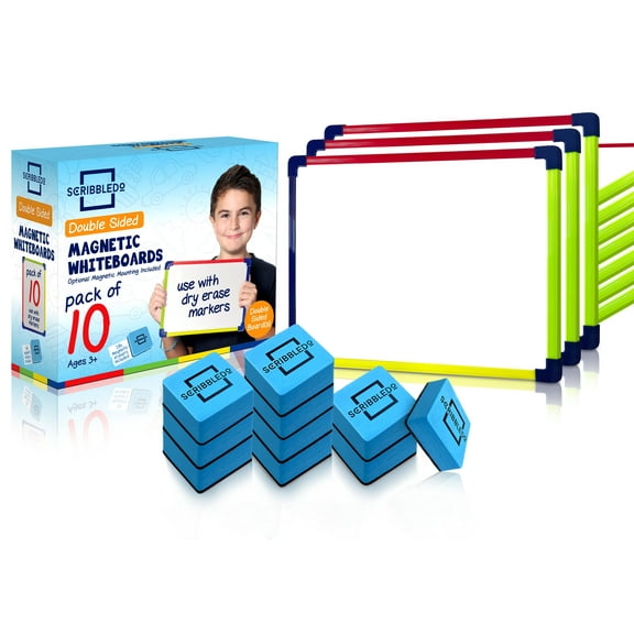 Dry Erase Boards 9”X12” Interactive Learning Whiteboard Magnetic White Board Pack Of 10