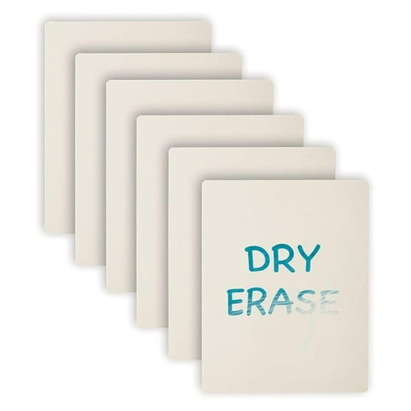 Dry Erase Boards Set of 6, 11x14 - Flexible Plastic Whiteboards for Classroom, Gym, PE Activities - Lightweight Write & Erase Boards with Write-On/Wipe-Off Coating