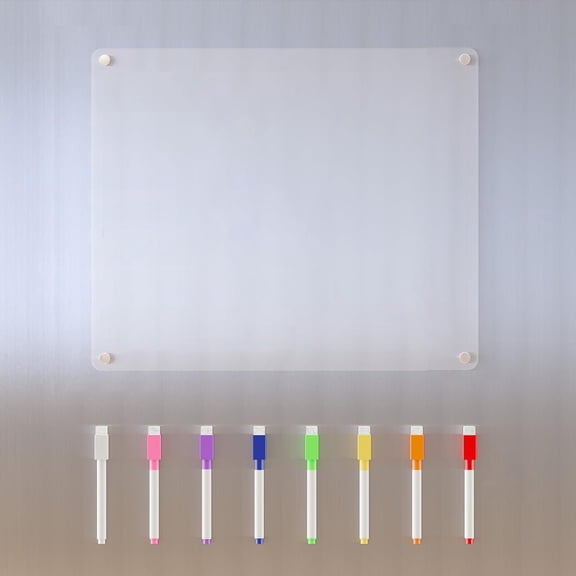 Dry Erase Borad for Fridge with 8 Wet-Erase Marker 11"x14" Clear Board for Fridge