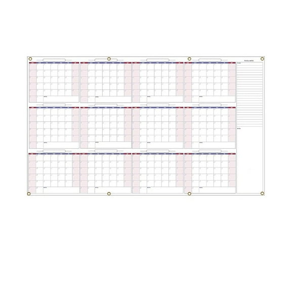 Dry Erase Calendar for Wall, Ongmies 34" X 59" Calendar for Wall Undated Wall Calendar Erasable Extra Large & Laminated 12 Month Annual Yearly Wall Planner No Stains or Reusable, Calendar X1