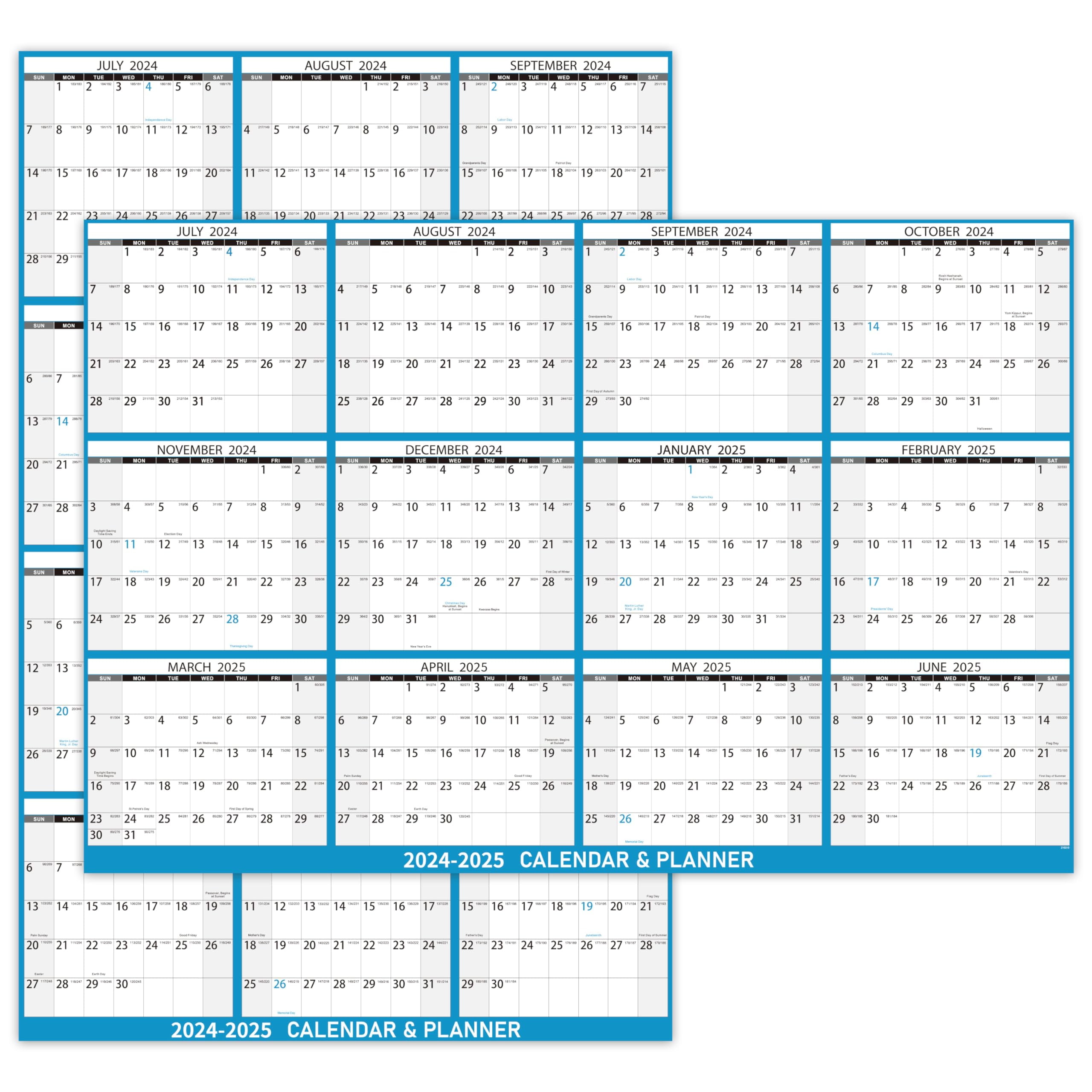 Dry Erase Calendar for Wall Yearly Wall Calendar 20242025, 23" x 35