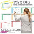 thumbnail image 1 of Dry Erase Calendar White Board Set | Reusable, Adhesive, Blank and Undated Monthly Planner for Office, Home | 6' | Premium Laminate Wall Calendar for Classroom, Fiscal Year, Project with Bonus Items, 1 of 7