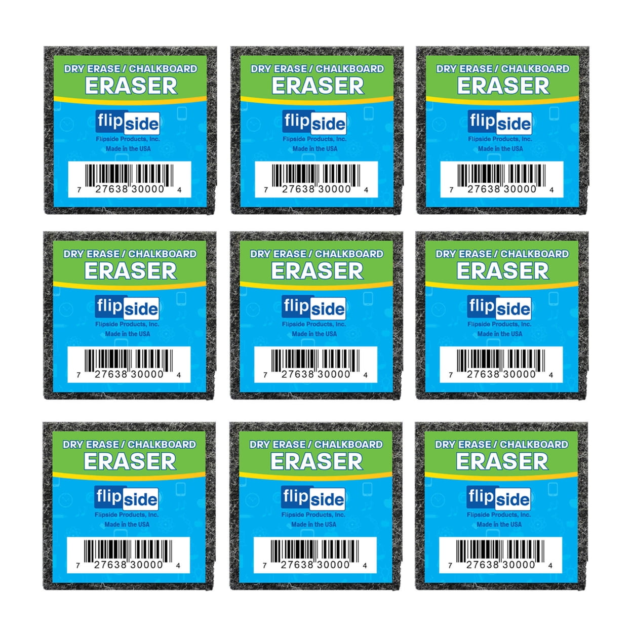 Dry Erase, Chalkboard Student Eraser Bulk Class Pack Of 12