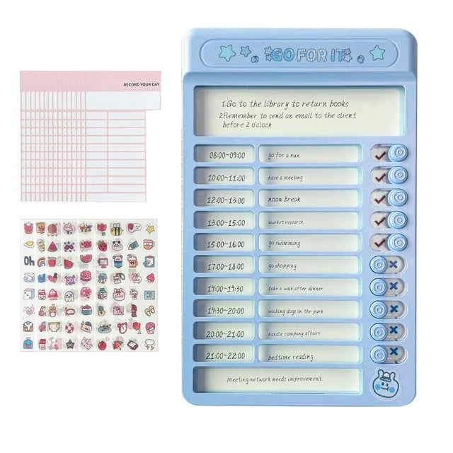 Dry Erase Chore Chart For Kids Teens With 15 Detachable Cardstock, Checklist Board Reusable To Do List Board My Chores Slider Chart For Daily/Morning/Bedtime Routine Planning - Style 2