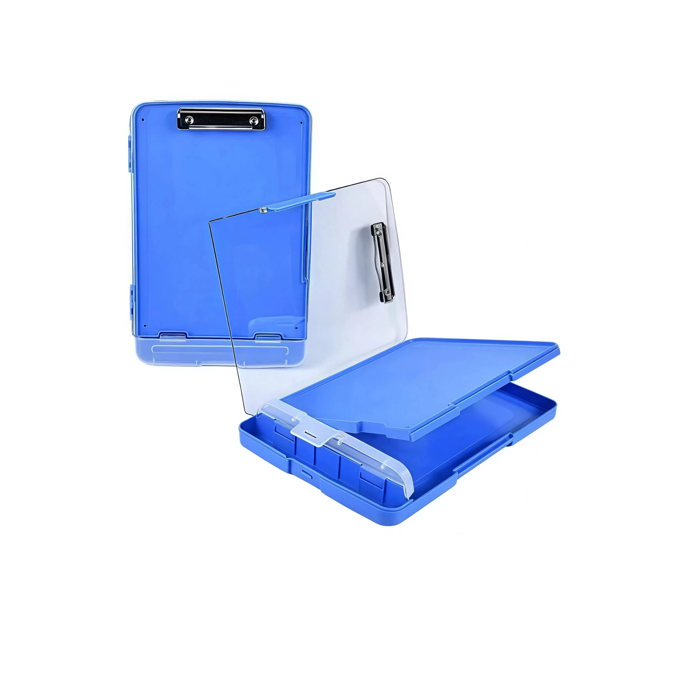Dry Erase Clipboard with Storage & Pen Case, 8.5x11 Writable Clip Board for Nurses Blue