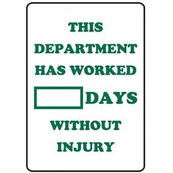 Dry Erase Days Without Injury Sign Funny Yard Sign Outdoors Warning Signs Tin Plate Poster 8"x12" Wall Decor