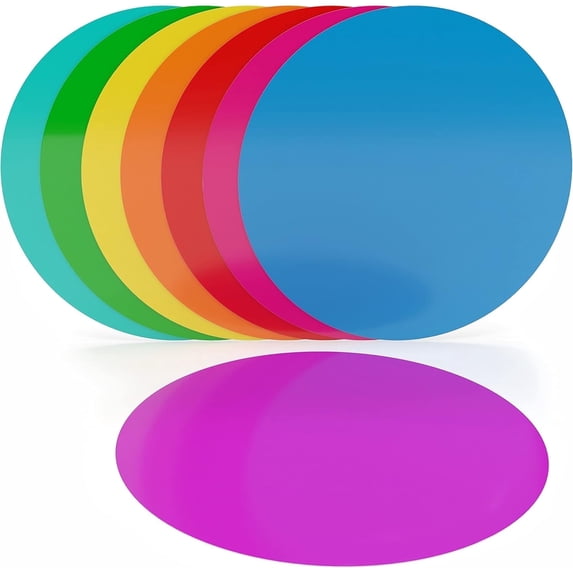 Scribbledo Dry Erase Dots Stickers Colorful Removable Vinyl Sticky Dots, 11”, 8-Pack
