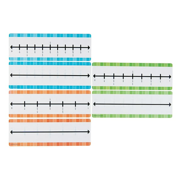 Dry Erase Fraction Number Lines - Educational - 30 Pieces