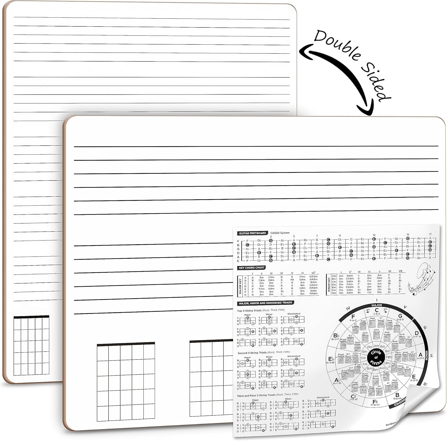 Scribbledo Double-Sided Dry Erase Board, Guitar Strings and Necks ...