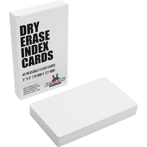 Dry Erase Index Cards - 45 Reusable Flash Cards