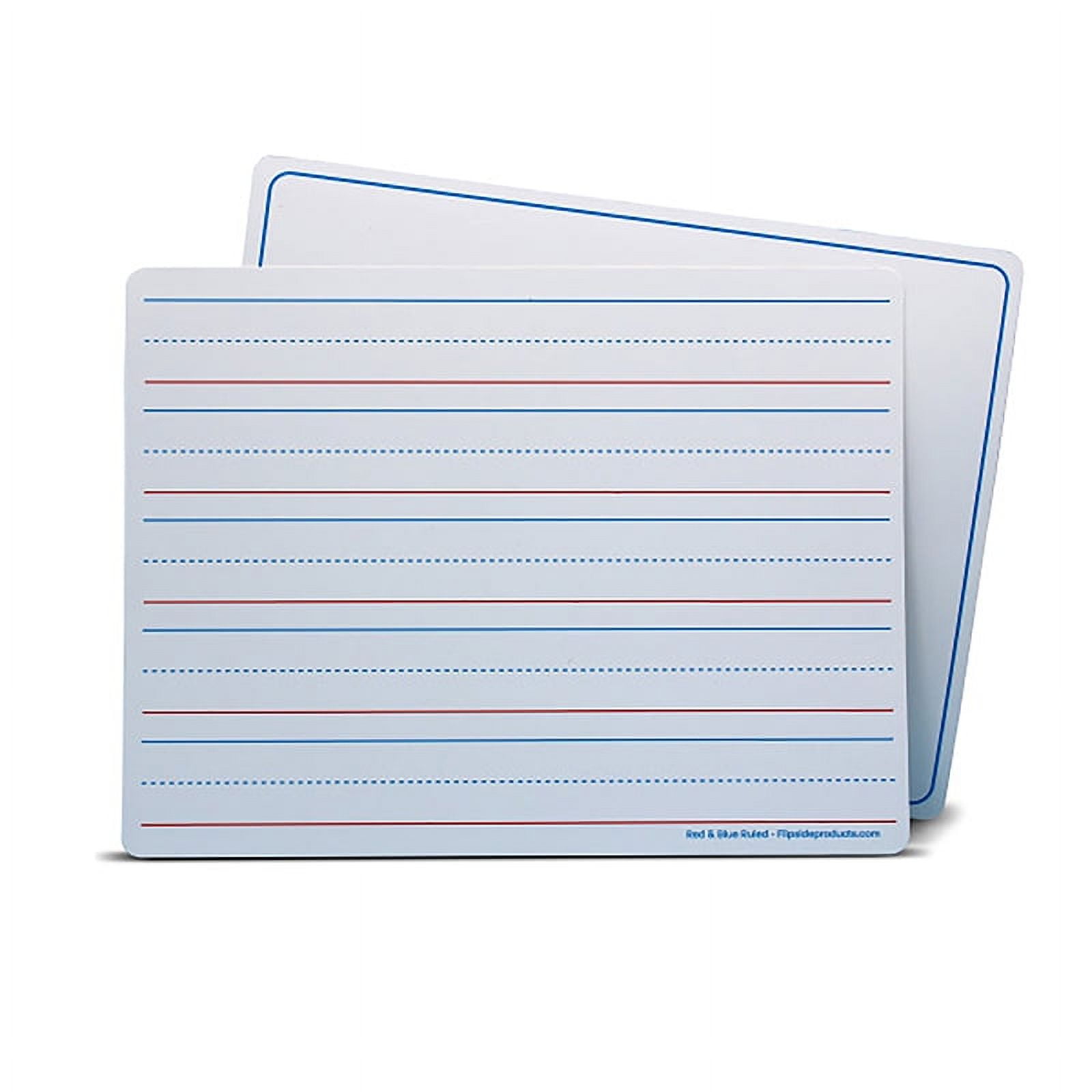 Dry Erase Learning Mat, Two-Sided Red & Blue Ruled/Plain, 9