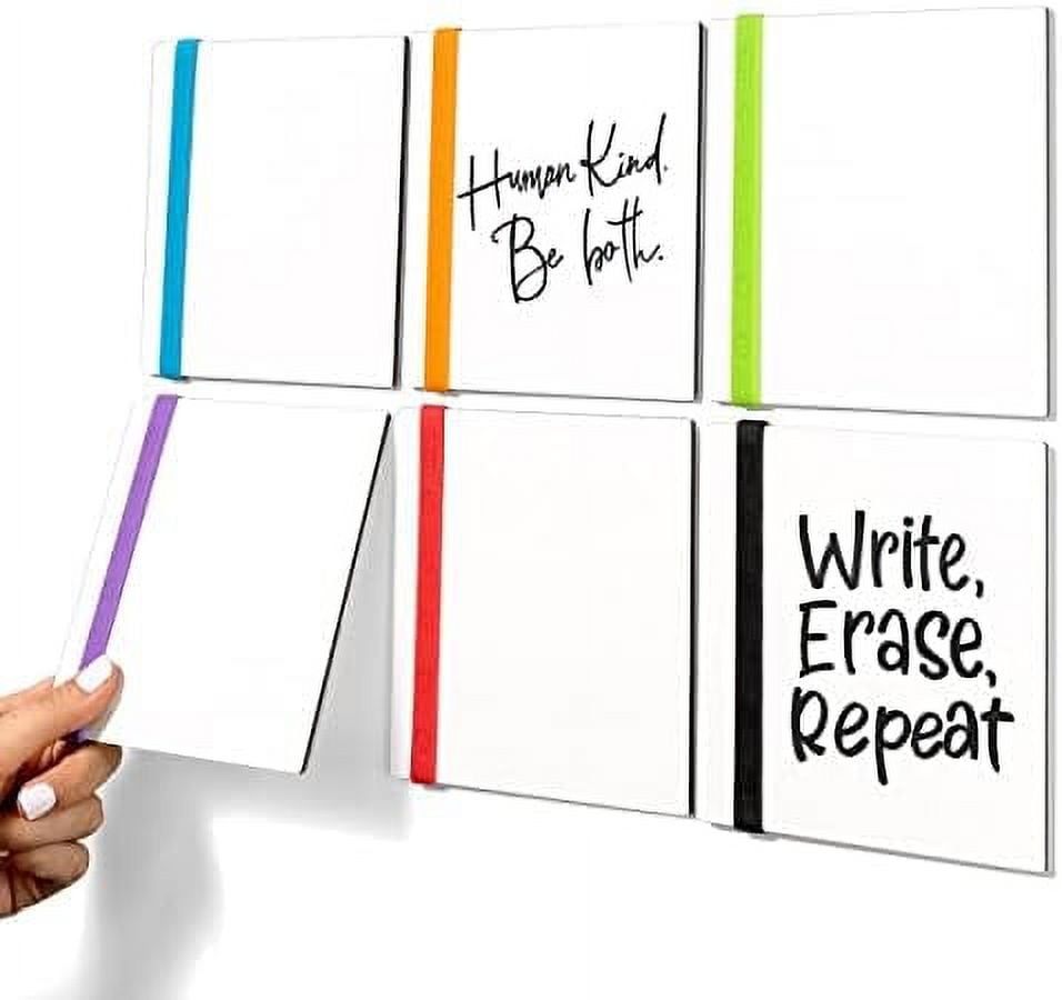Dry Erase Mini Tiles 5X5 Square 6Pack Handheld Stackable