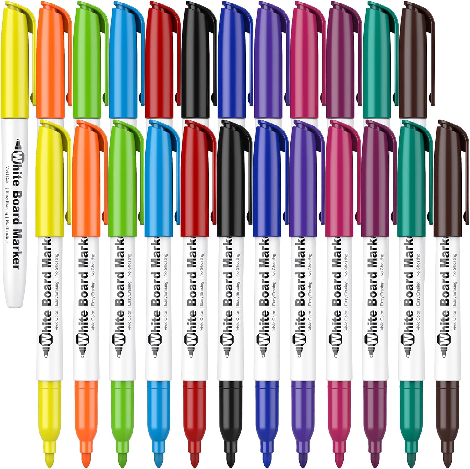 Dry Erase Markers Fine Tip Whiteboard Markers 24 Pack 12 orted Color, Fine Tip Dry Erase