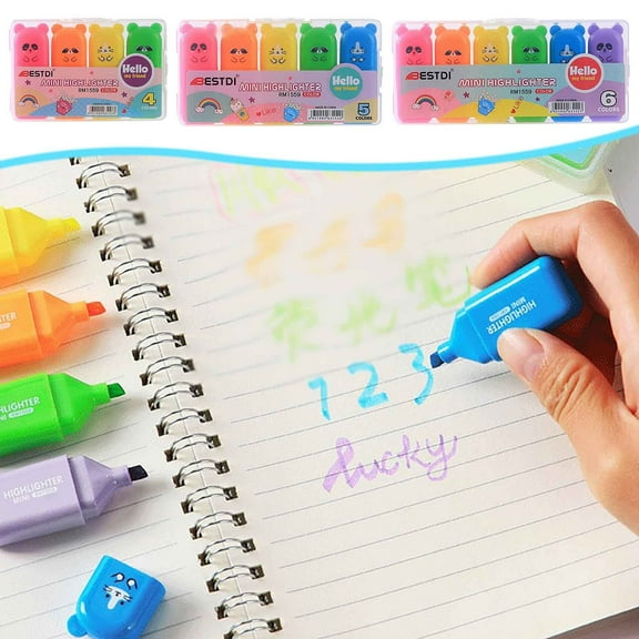 Dry Erase Markers, Color Highlighter Style 4 / 5 / 6 Colors Available Color Marker Pen Set 10ML, Back to College