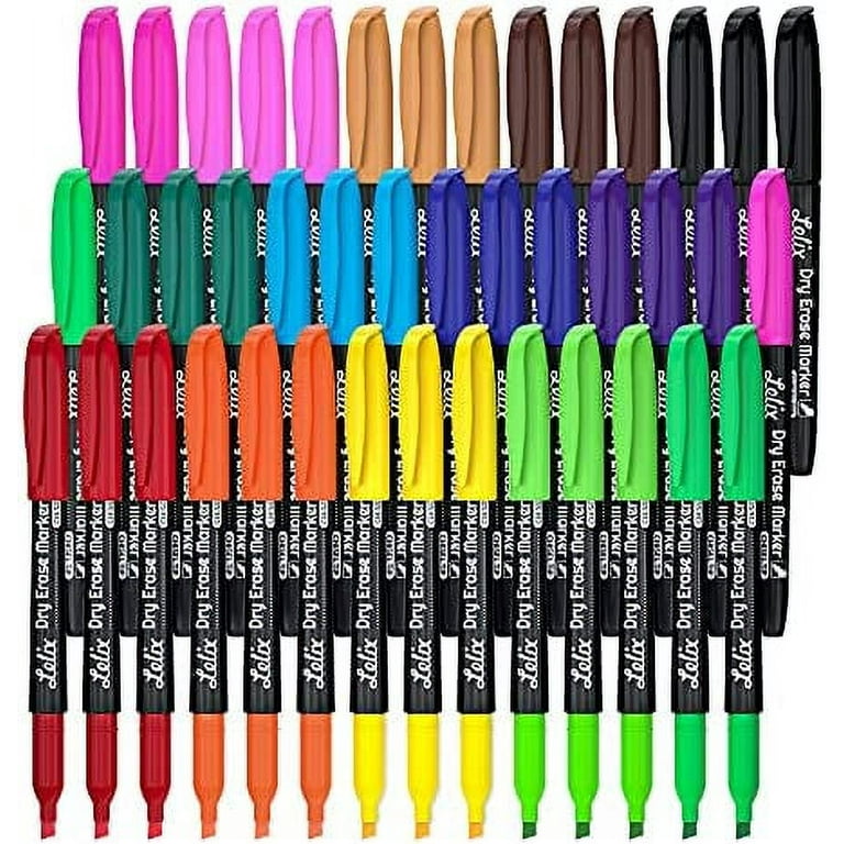 Dry Erase Markers, Lelix 42 Pack 14 Colors Dry Erase Markers Chisel Tip,Dry  Erase Markers for Kids,Whiteboard Markers for School, Office  Supplies,Perfect for Writing on White Board, Mirror,Calender 