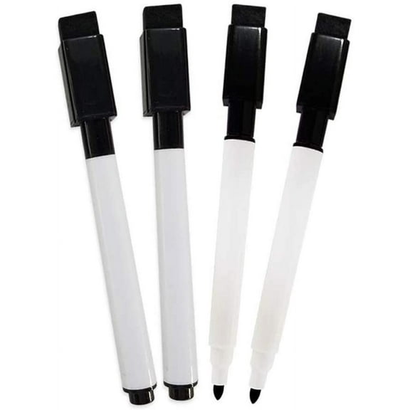 Dry Erase Markers - Magnetic Whiteboard Markers with Cap Mounted Eraser - Markers For Dry Erase Board - Fine Tip Marker For Whiteboard Low Odor (8)