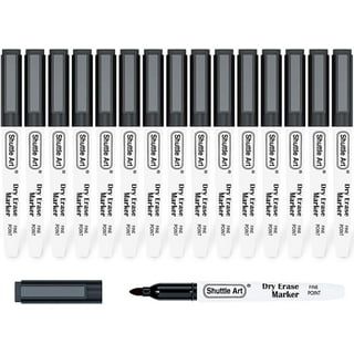 Artline 5109A Big Nib 10mm Dry Erase Extra Thick Whiteboard Markers, 4 Markers (2 Black, 2 Blue)