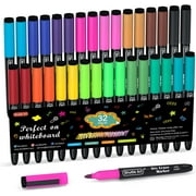 Dry Erase Markers, Shuttle Art 32 Pack 16 Colors Magnetic Whiteboard Markers with Erase,Fine Point Dry Erase Markers For Writing on Whiteboards, Dry-Erase Boards,Mirrors for School Supplies Office