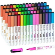 Dry Erase Markers, Shuttle Art 60 Bulk Pack 15 Colors Magnetic Whiteboard Markers with Erase, Fine Point Dry Erase Markers Perfect for Writing on Whiteboards, Glass, Mirror for Office