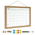 thumbnail image 1 of Dry Erase Monthly Calendar Board, 16"x12" Magnetic Surface Whiteboard for Wall, Office/Home, Solid Wood Frame Hanging Board & Planning Board, 1 of 8