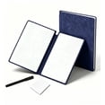 thumbnail image 1 of Dry Erase Notebook A5 Whiteboard Notebook Reusable Notebook Whiteboard Portable Notebook with Marker & Wipe Cloth for Office and Taking Notes, Foldable (Dark Blue) QZS, 1 of 5
