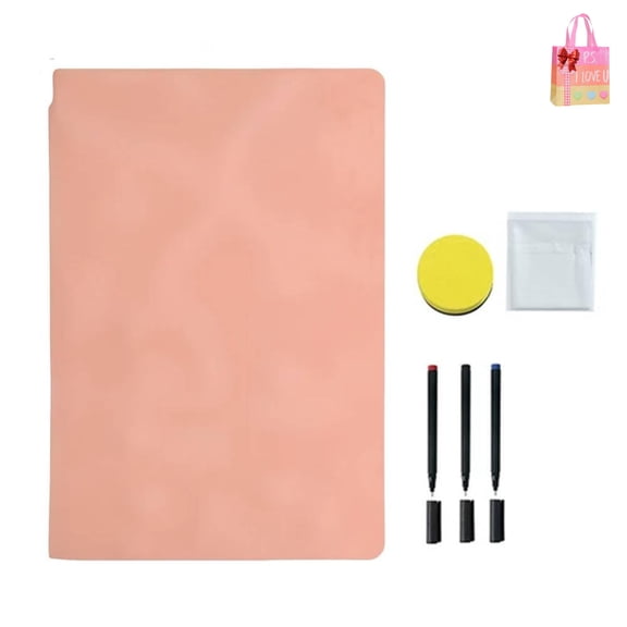 Dry Erase Notebook,Portable Whiteboard Notebook 6.6x9.5 inch(A5),Reusable Small White Board for Notes Message Draft, Double Sided Erasable Writing Board for School Office Home Travel