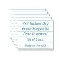 thumbnail image 1 of Dry Erase Notes - Magnetic Dry Post-it Notes - Notepad/Writing Pad Design - 4" x 4" (5 Pack), 1 of 3
