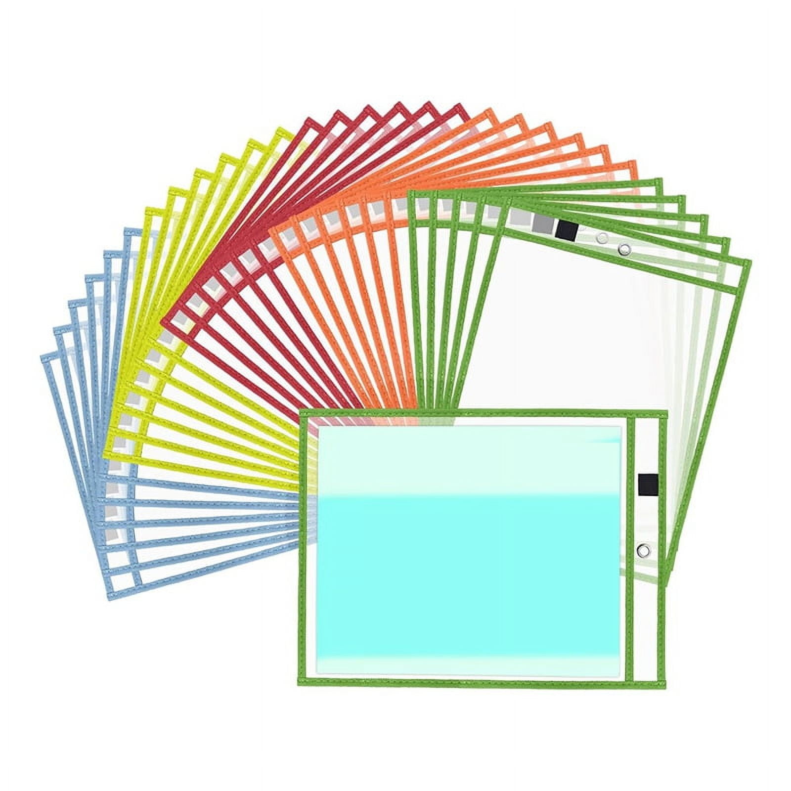 Dry Erase Pocket Reusable Sleeves, Plastic File Sleeves Page Protectors ...