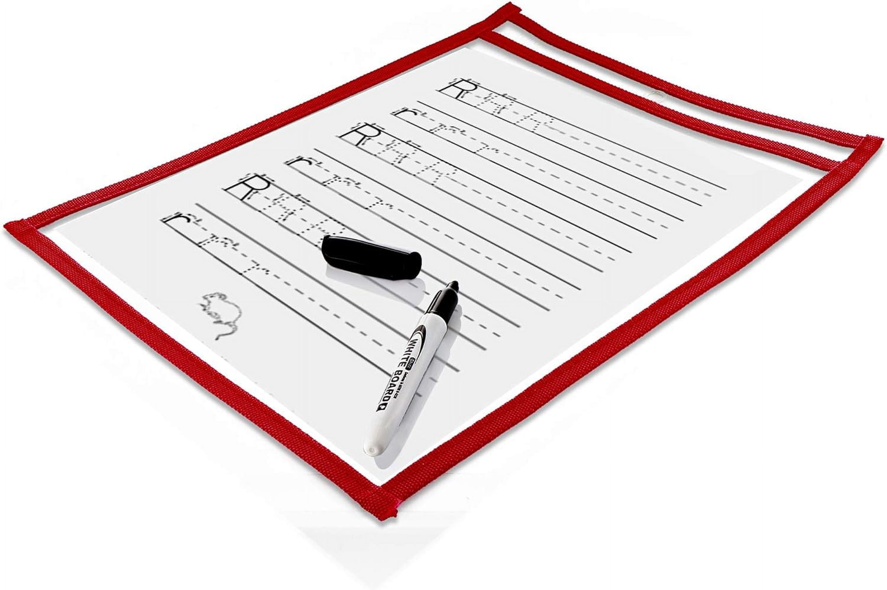 Dry Erase Sheet Protectors Reusable Plastic Sleeves Environment Friendly Great for Teacher