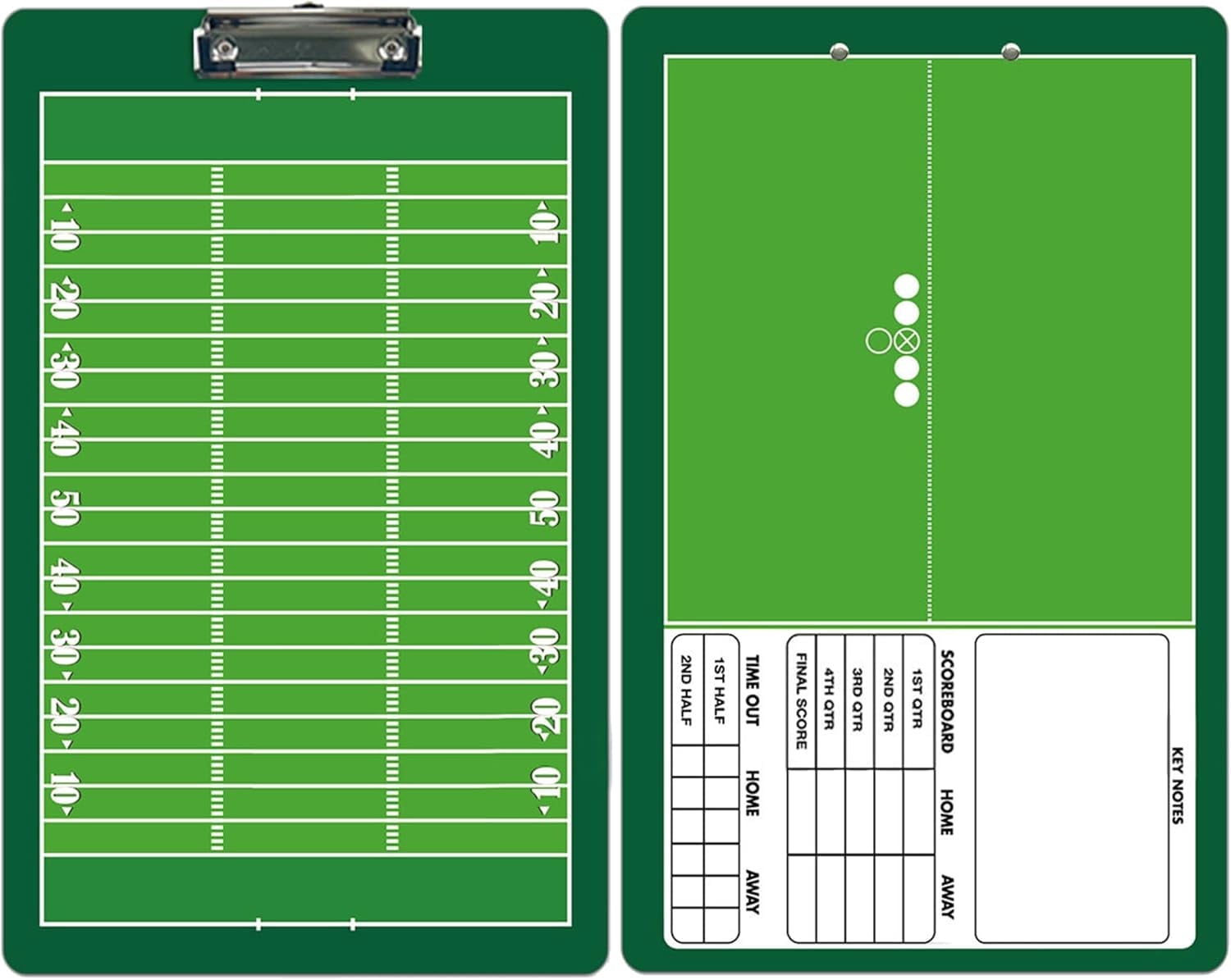 Dry Erase Soccer Coaching Board: Double-Sided Football Coaches Clipboard, Tactics Strategy Coach Lineup Board, Football Training Equipment for Coach and Game Plan